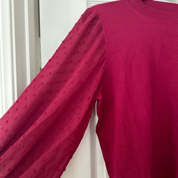 CeCe Clip Dot Sleeve Sweater XL - Picture 5 of 6